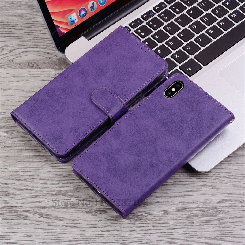 Luxury Leather Wallet Flip Cover with Magnetic Closure