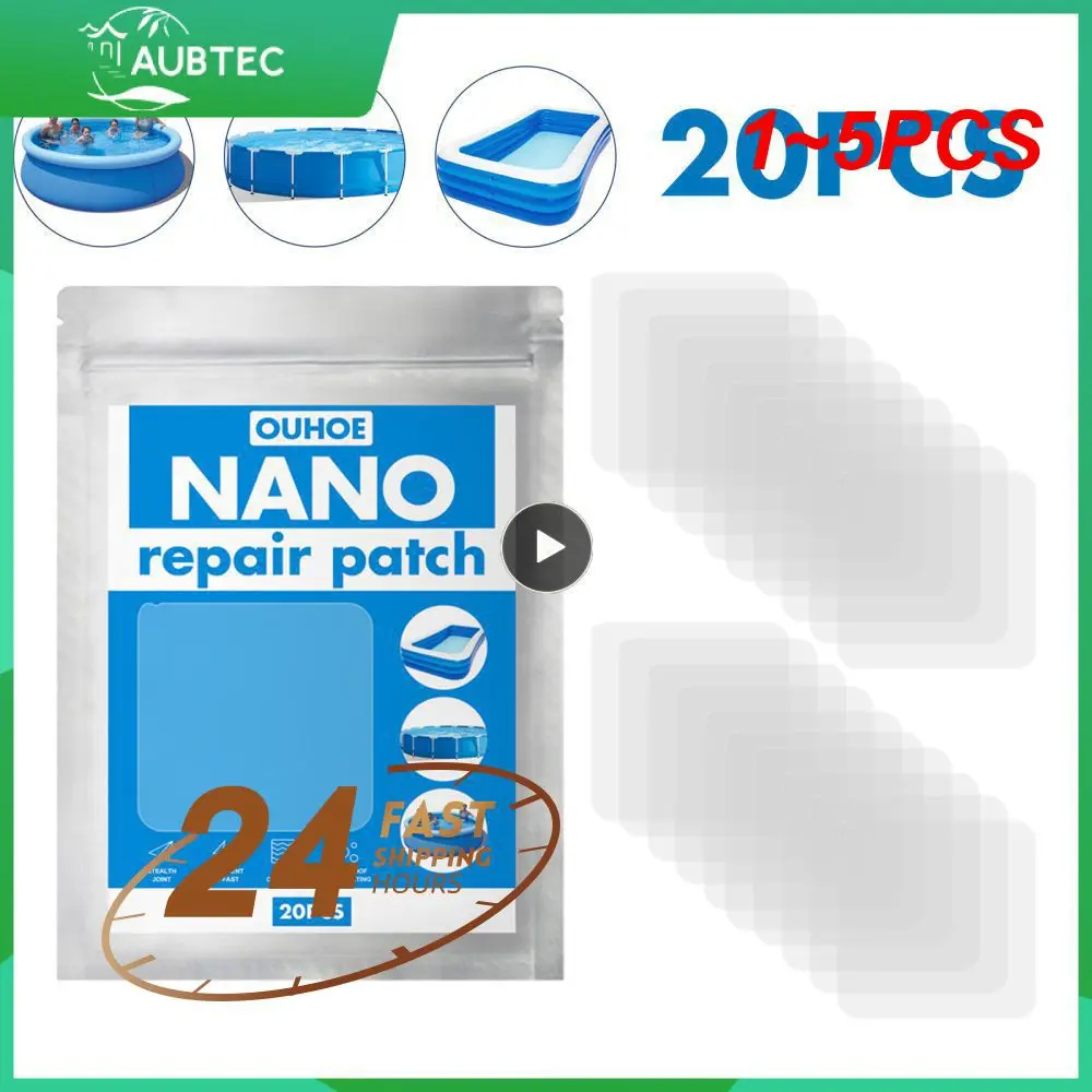 

1~5PCS Inflatable Repair Kit Waterproof Self-Adhesive Repair Patch for Water Mat Swimming Ring Pool Float Air Bed Nano Repair