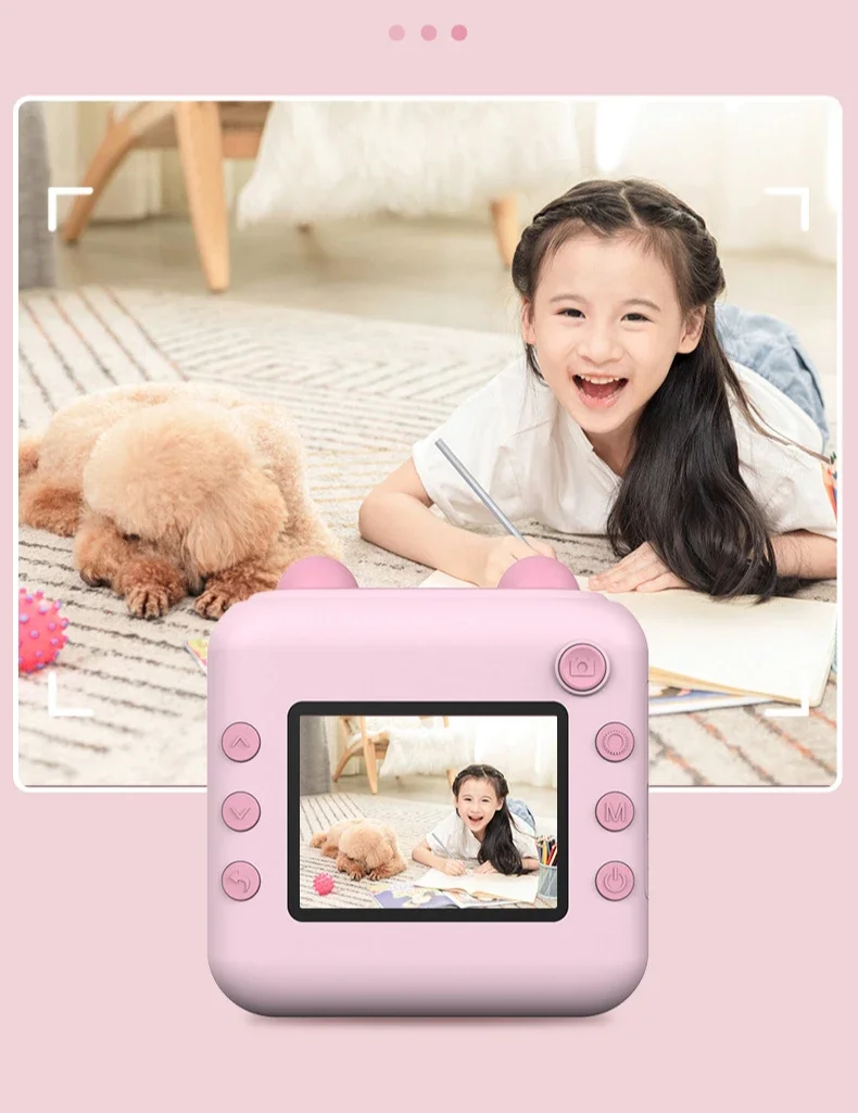Children'S Camera Instant Shoot Photo Print Hd Digital Thermal Printer For Kids