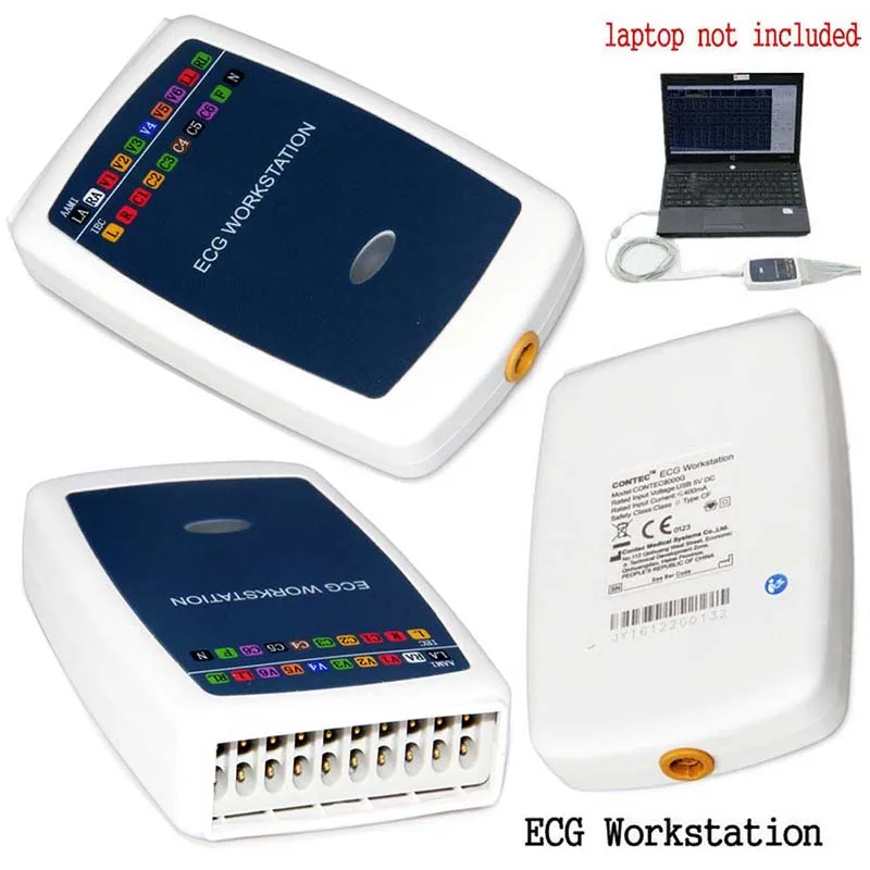 Contec 8000G Multi-function PC ECG/EKG Workstation System 12 Lead Resting Blood Pressure Monitor
