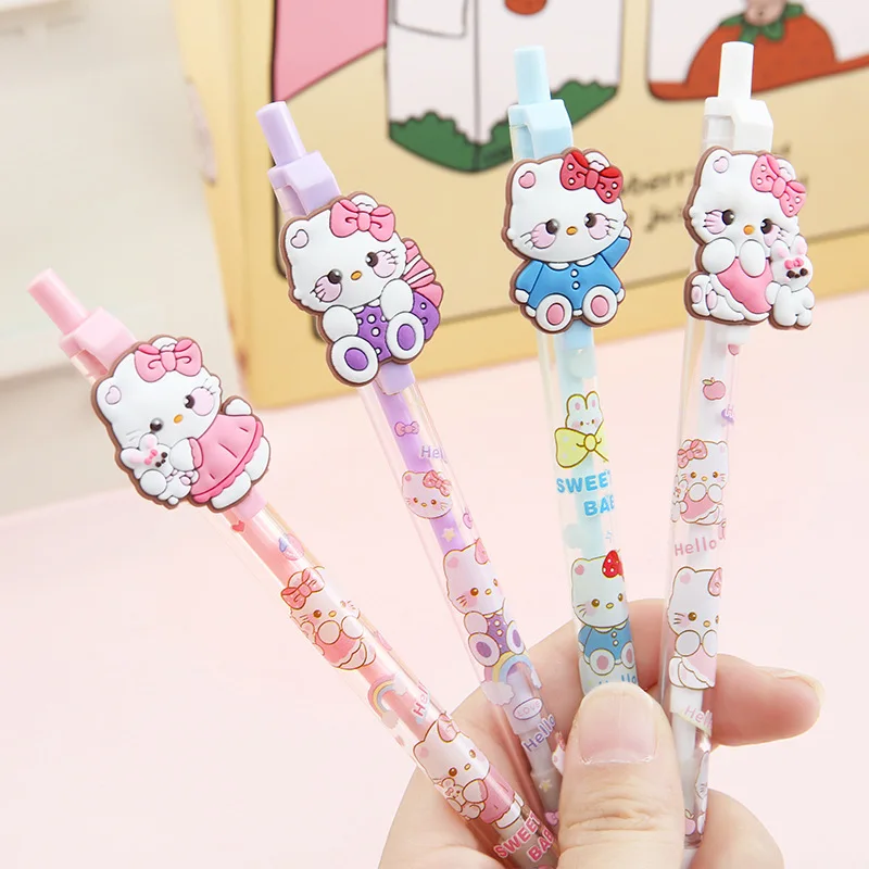산리오 귀여운 고양이 기계식 펜슬, 그림 쓰기 자동 펜, 학교 사무용품, 귀여운 0.5mm, 로트당 36 개