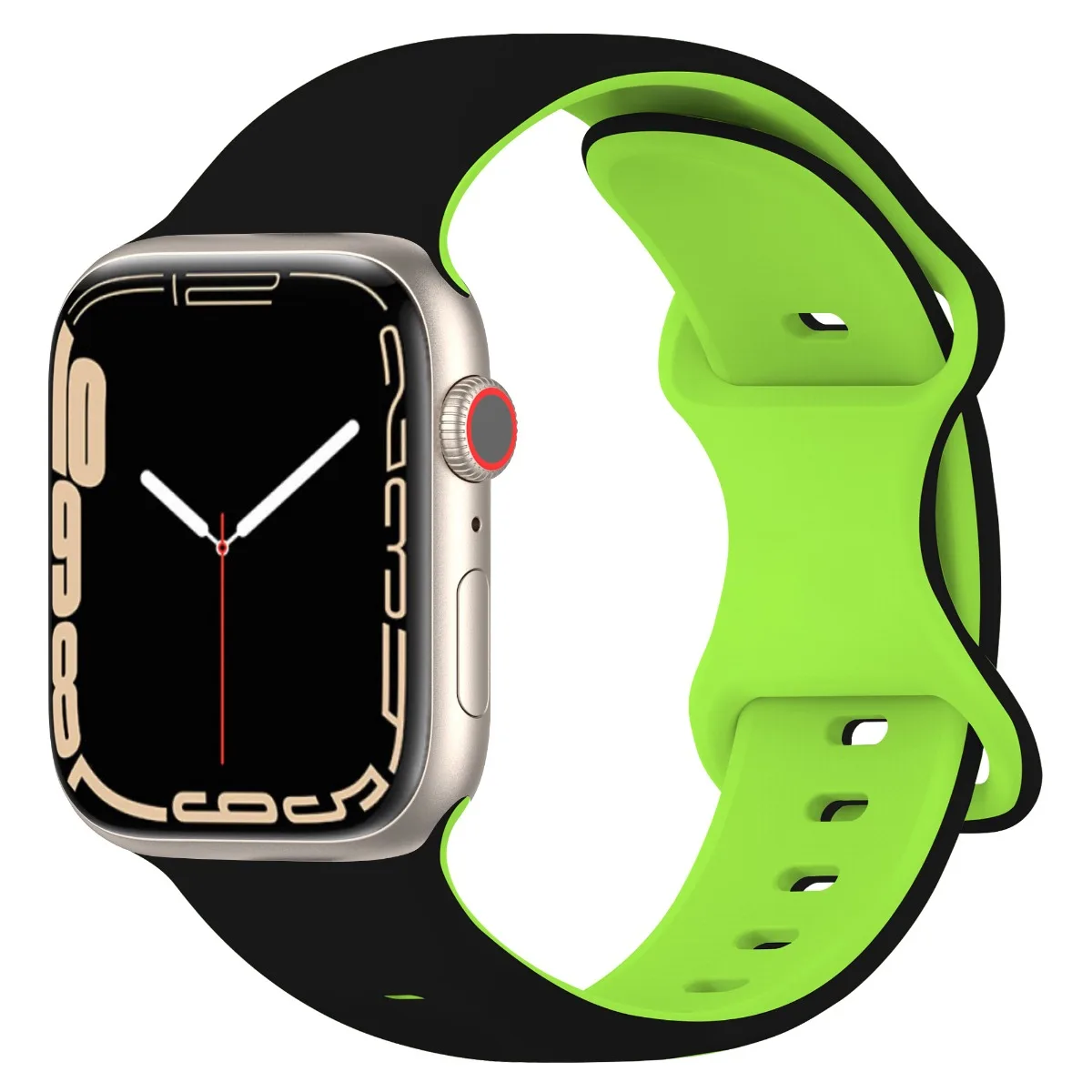 Cinturino per iWatch 42/44/45/49mm 38/40/41mm Cinturino sportivo in silicone alla moda per orologi serie Ultra2 Se 9/8/7/6/5/4/3_voghion.com