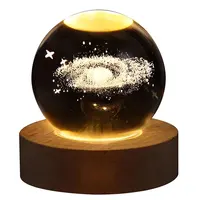 Unique 3D Crystal Ball Lamp with Galaxy and Planetary Projections USB Night Light for Cozy Atmosphere plasma ball 1
