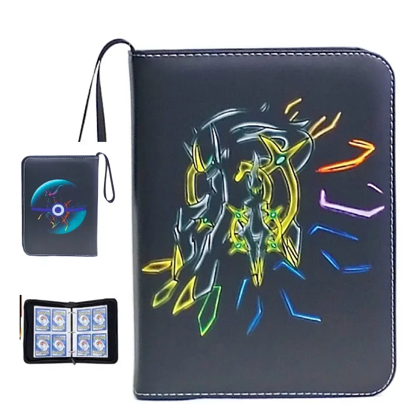 400PCS Trading Card Album Binder Photocard PU Zipper Carte Holder Toys Collection Folder Letters Pokemones Cards' Hobby trading card album