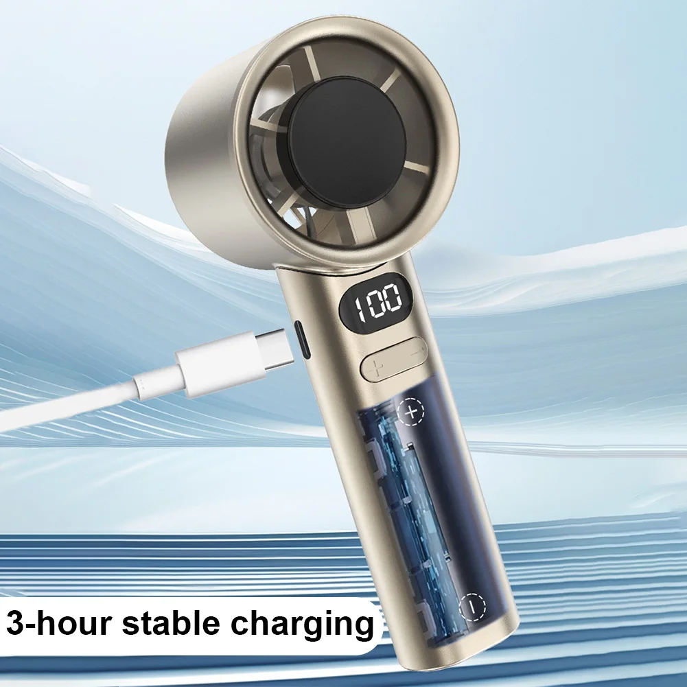 Description Picture 5 of itemPersonal Fan USB Rechargeable Small Hand Fan with Digital Display Pocket Fan 120 Wind Speeds for Makeup Travel Camping Outdoor