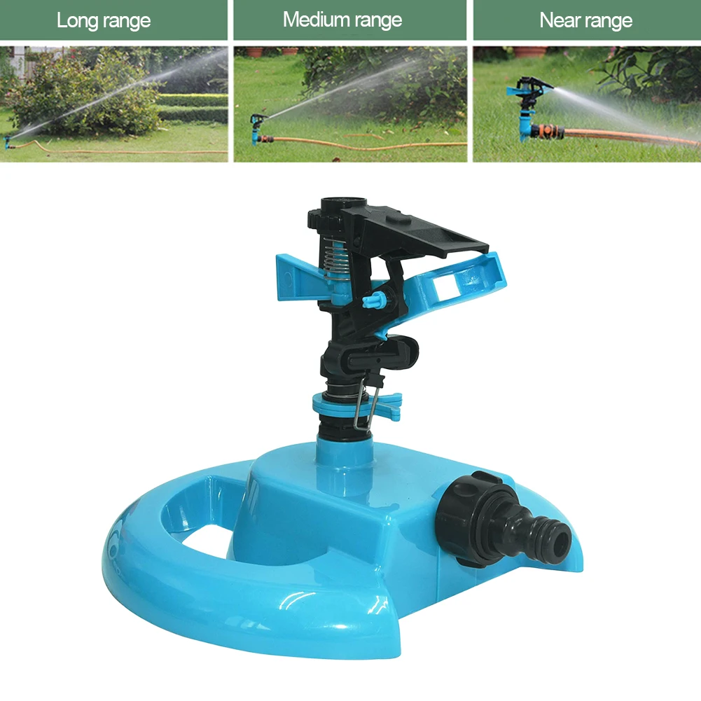 360 Degree Rotary Sprinkler Adjustable Irrigation Sprinkler Large Coverage Area Water Sprayer Water-saving for Yard Lawn Garden