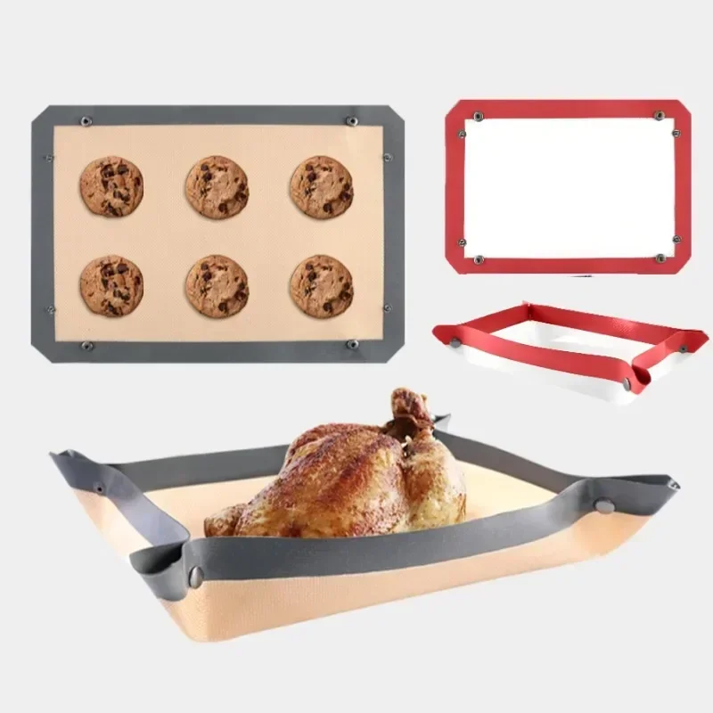 Leak Proof Silicone Baking Mat-Non-Stick High Temperature Resistant for Cookies Roasted Chicken Grilled Fish-Oven Kitchen Tools Leak Proof Silicone Baking Mat-Non-Stick High Temperature Resistant for Cookies Roasted Chicken Grilled Fish-Oven Kitchen Tools