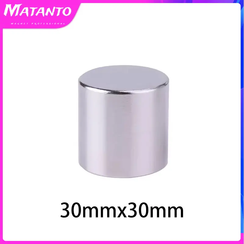 1/2PCS 30×30 Bulk Round Search Magnet N35 Thick Powerful Strong Magnetic Magnets 30x30mm N35 Circuler Neodymium Magnet 30*30 mm