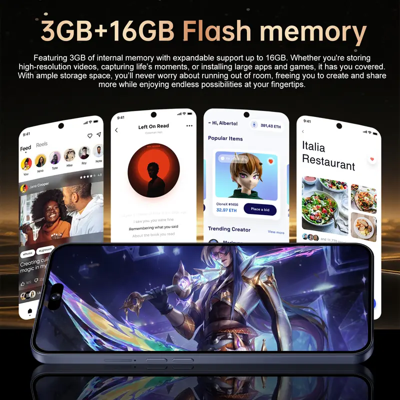 IVMI 17 Pro Max 6.7" Smartphone 3GB+16GB 5MP+13MP Camera Bluetooth Wi-Fi Google Supported Mobile Phone - Image 5