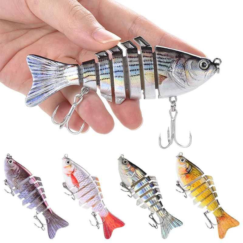 1set Multi Jointed Fishing Lures Kit 7 Segment Swimbait Lures for Pike Bass Freshwater Artificial Bionic Fishing Hard Baits
