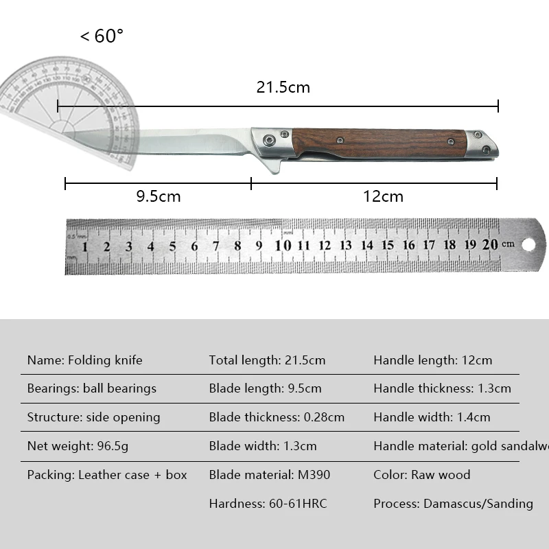 Damascus Pattern Folding Pocket Knife 6