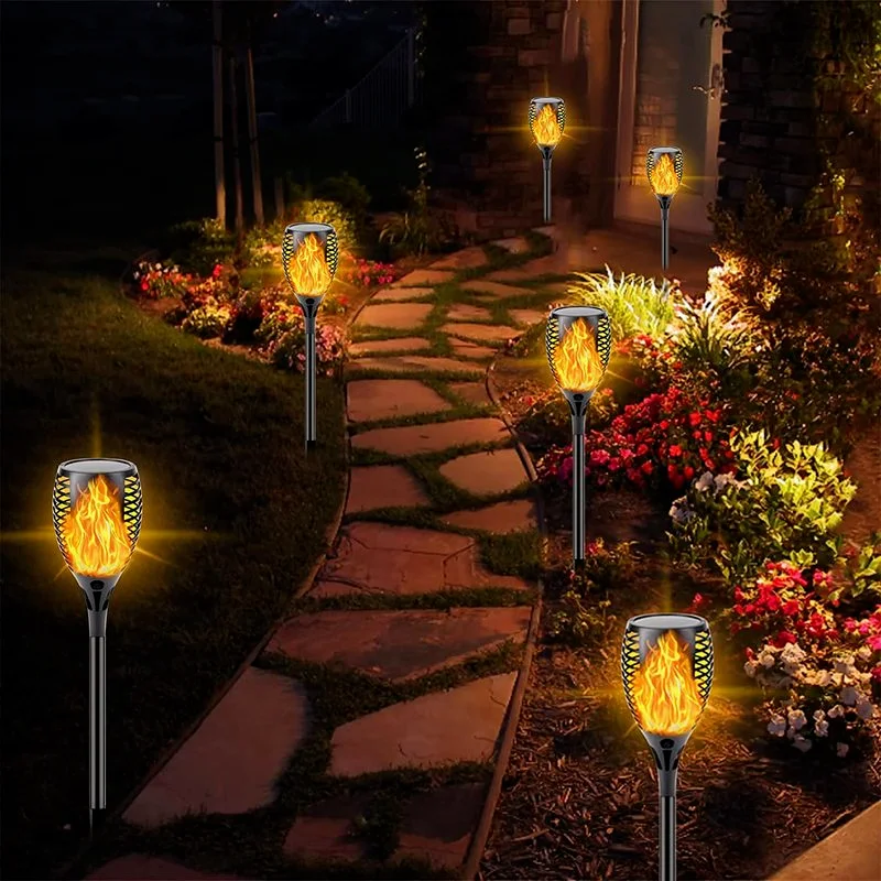 Outdoor 96LED Solar Flame Torch Lights Flickering Light Dancing Led Waterproof Garden Decoration Lawn Path Yard Patio Lamps solar lights solar led lights lawn lamp garden lighting