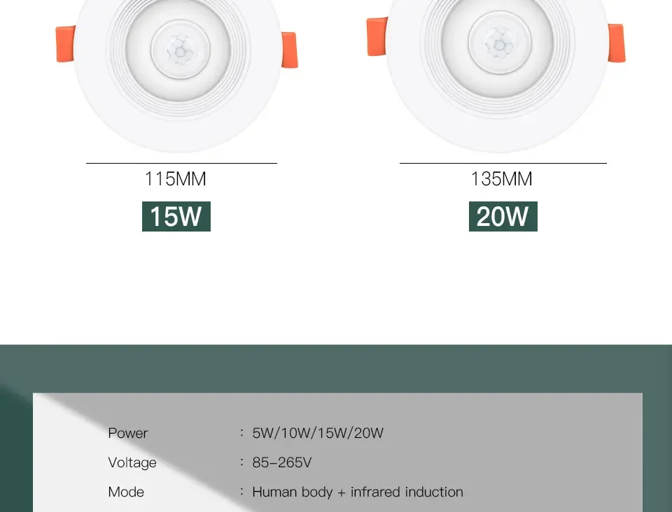 PIR Motion Sensor LED Spot Light 4