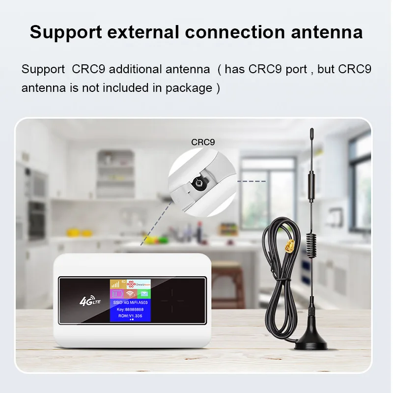 Roteador Wifi Portátil com Display Lcd Colorido 4g Cartão Sim Modem Lte Pocket Mobile Hotspot 10 Usuários Wi-fi Bateria Embutida - Imagem 3