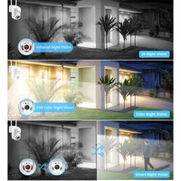 Caméra de surveillance extérieure PTZ IP WiFi HD 4MP/1080p, dispositif de sécurité sans fil, avec n'aime numérique x4 2