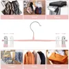 10pcs Thin Trouser Hangers, Non-Slip Pant Hangers with Adjustable Clips, Space Saving Hangers for Clothes, Skirt 2