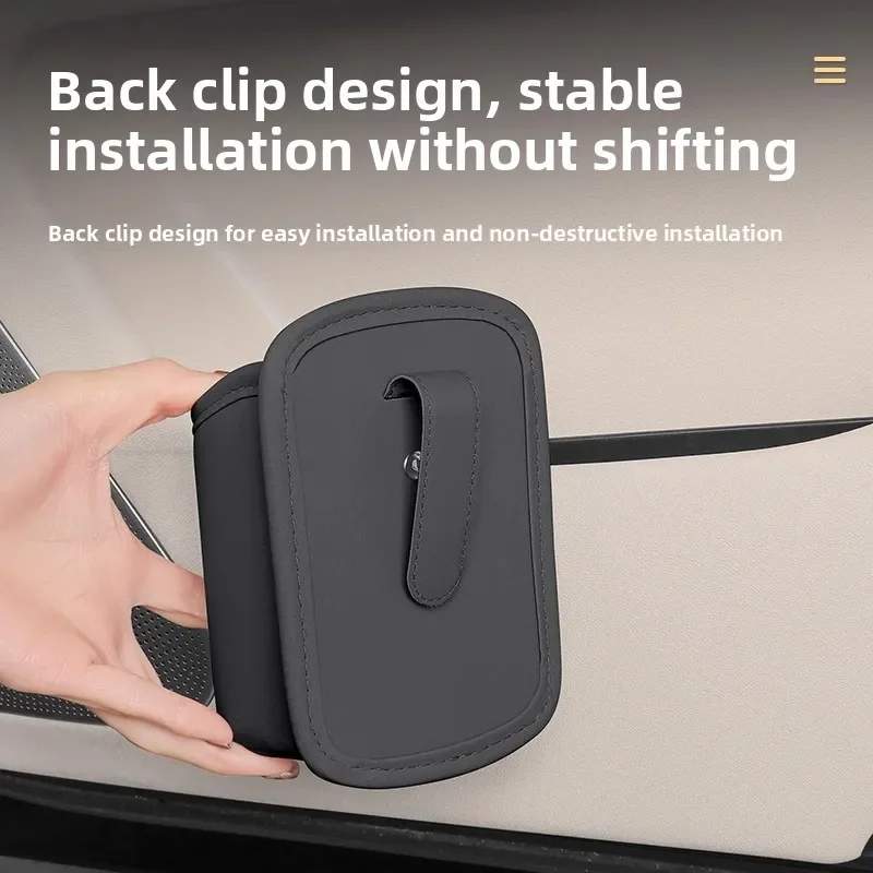 PU Leather Car Door Cup Holder Storage Box Universal Seat Back Organizer Vehicle Car Drink Rack