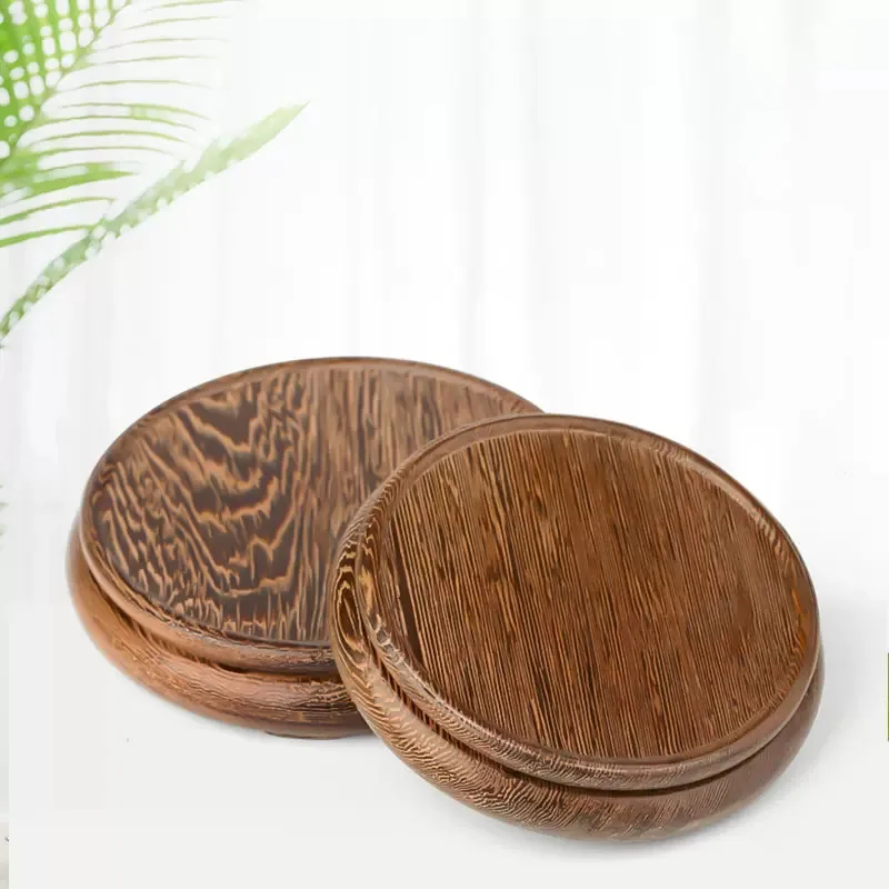 Chicken Wing Wood Round Base, Mahogany Bracket, Buddha Crafts, Bracket