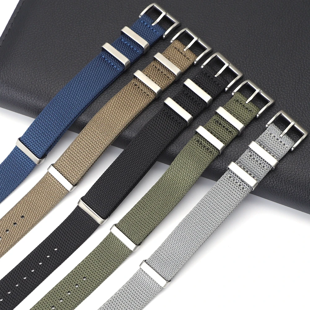 Enhanced Nylon Braided Sport Watch Strap - Durable Fabric Wristband Belt