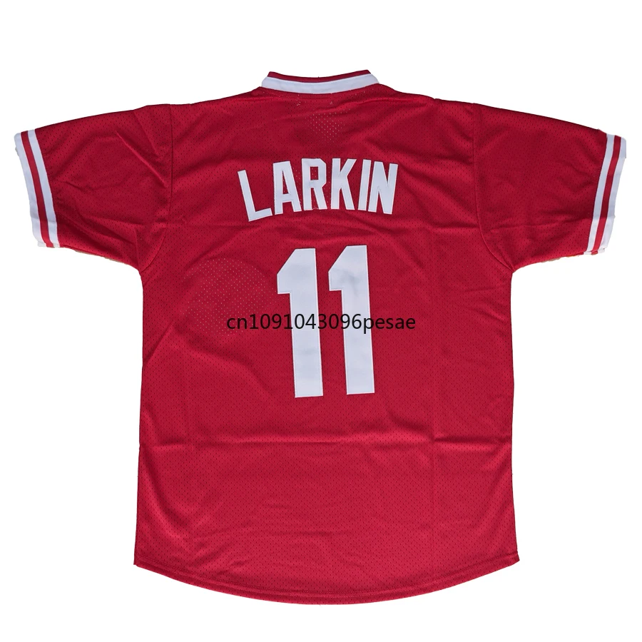 Johnny Bench Jersey 5 American Cincinnati Retro Baseball Jerseys 11 Barry Larkin Jersey All Stitched Us Mens M-XXXL