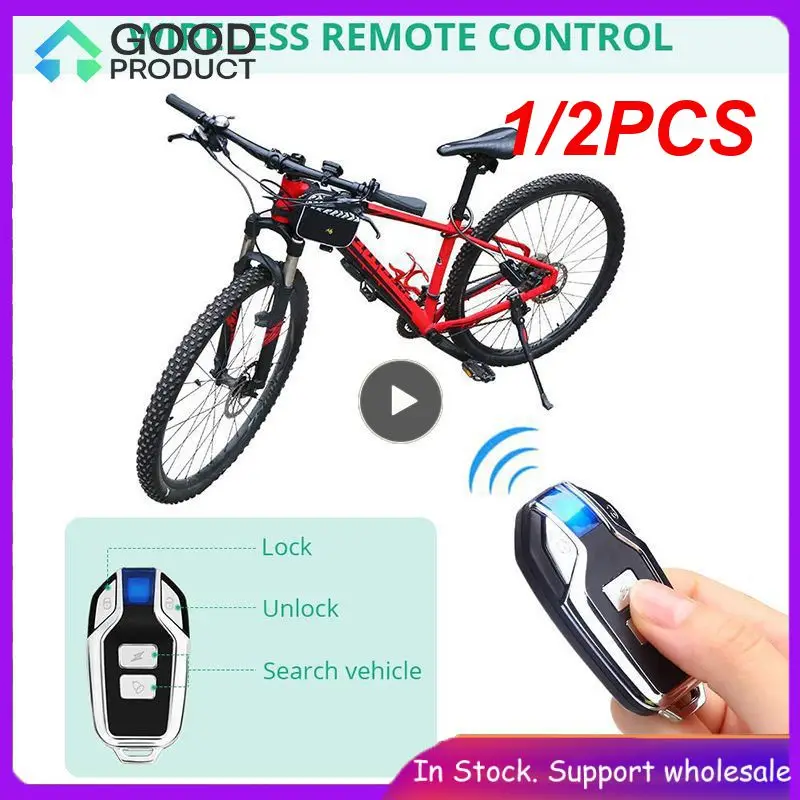 1/2PCS Smart Alarm Lock Anti-Theft Chain For Bike Gate APP Wireless Remote Control Blue Electric Door Spiral Four-digit