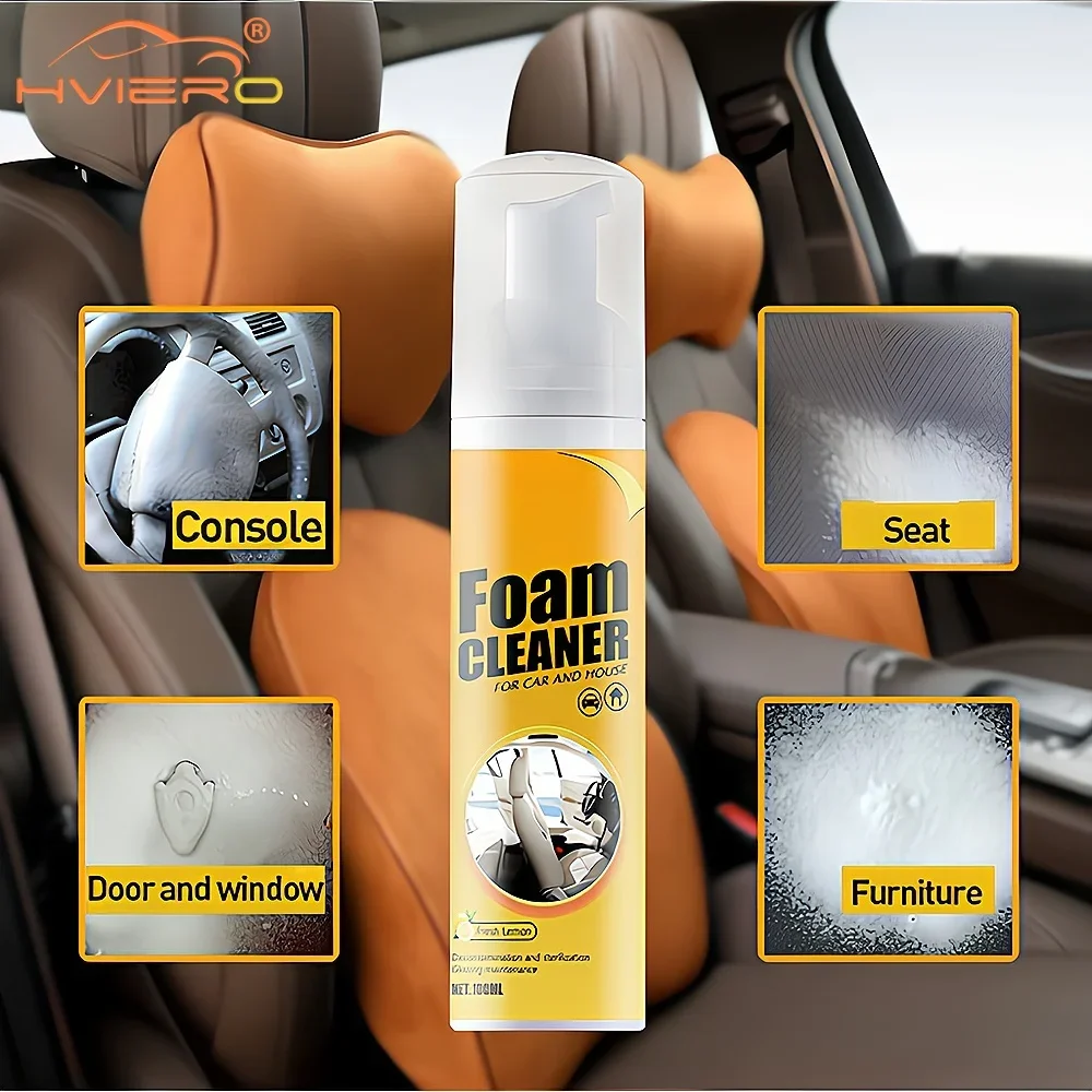 30ML/100ML Multi-Purpose Foam Cleaner Leather Clean Wash Automoive Car Interior Home Maintenance Surfaces Cleaning Stain Removal car wash shampoo