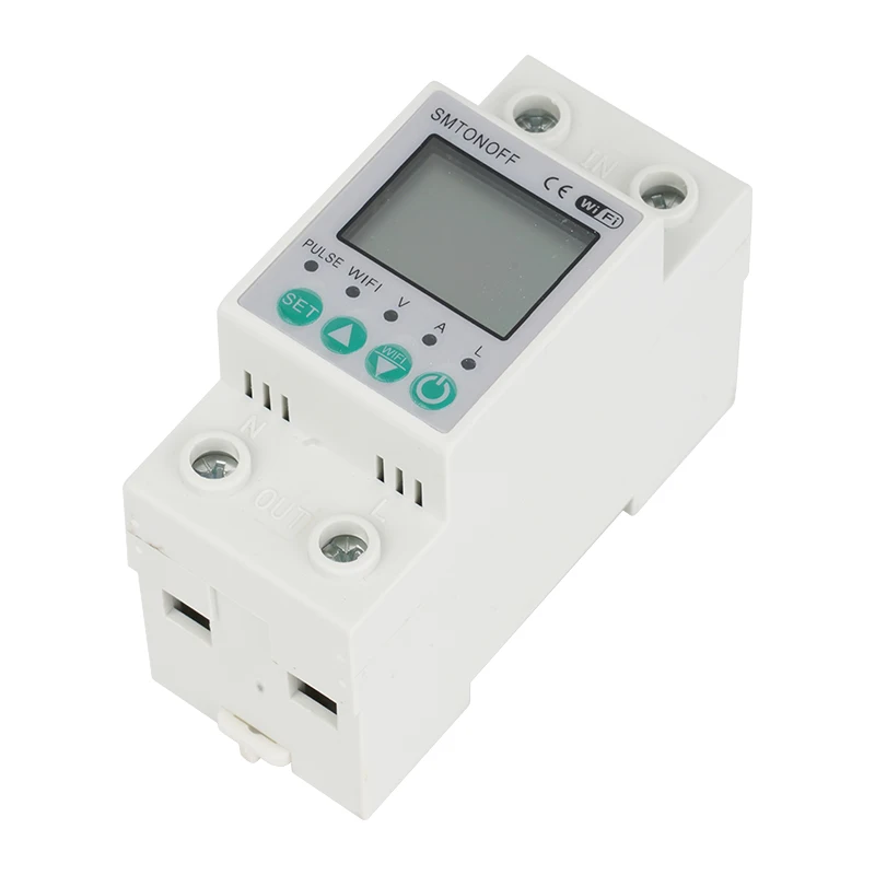 Energy Meter Tuya smart life wifi Smart Energy Meter Power kWh Meter Earth Leakage Over Under Voltage Protector work with alexa smart home