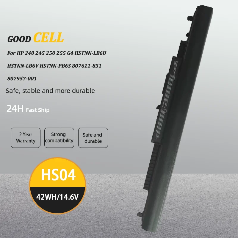 Hs04 Hs03 Batteria Per Laptop Per 240 245 250 255 G4 Hstnn-Lb6U Hstnn-Lb6V Hstnn-Pb6S 807611-831 807957-001 Hs03 Hs04 Hp Batteria