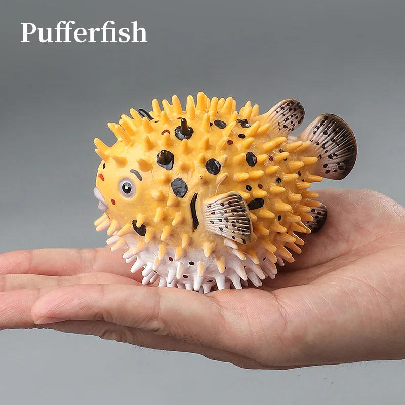 해양 생물 모델 액션 피규어 세트 - 바다 물고기 참치 돛새치 농어 연어 PVC 교육용 장난감 어린이용