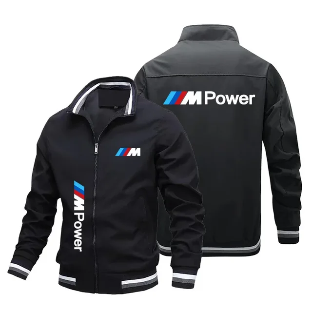 Men's motorcycle jacket with M Power logo, large racing motorcycle rider sportswear, riding jacket