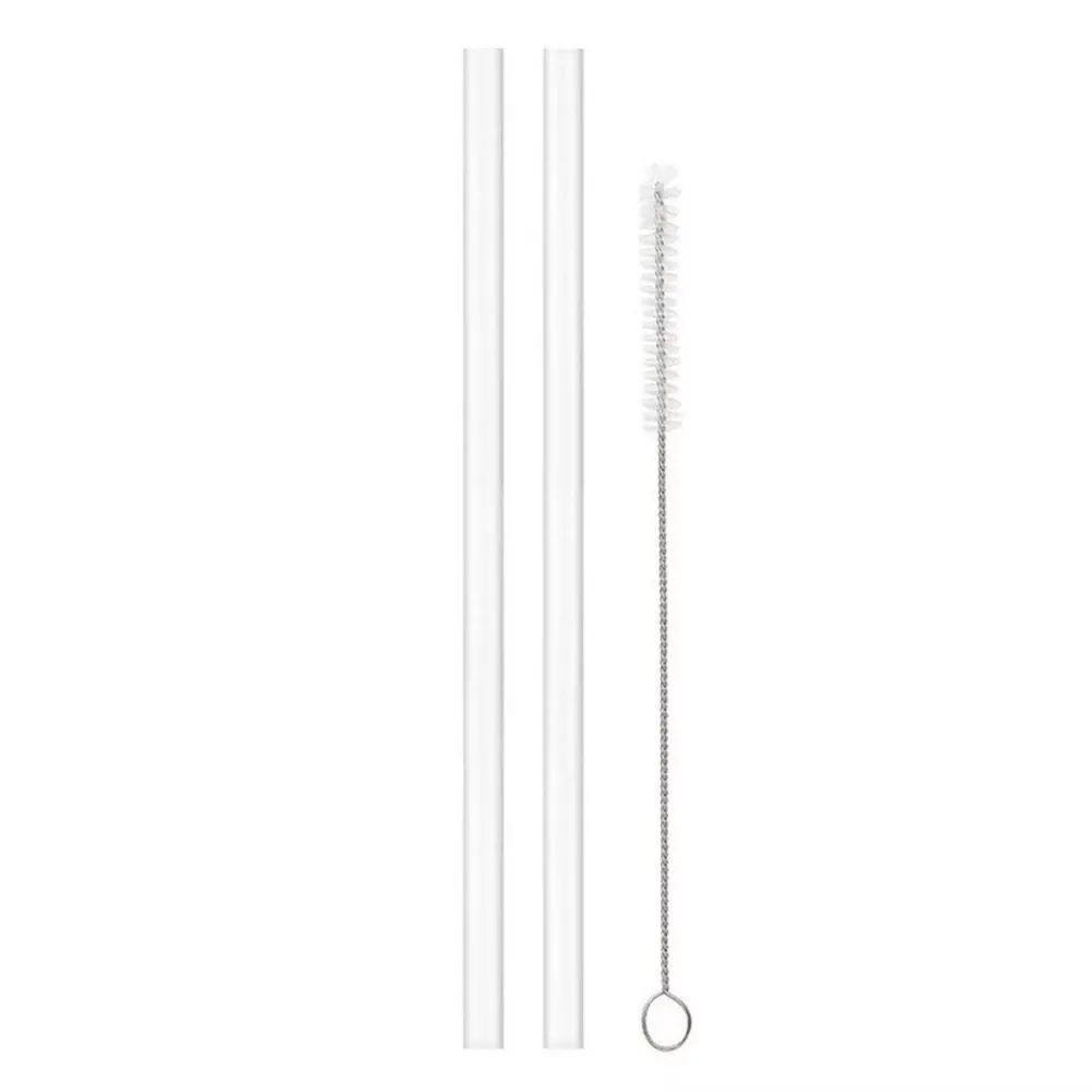 Reusable Plastic Straw with Cleaning Brush