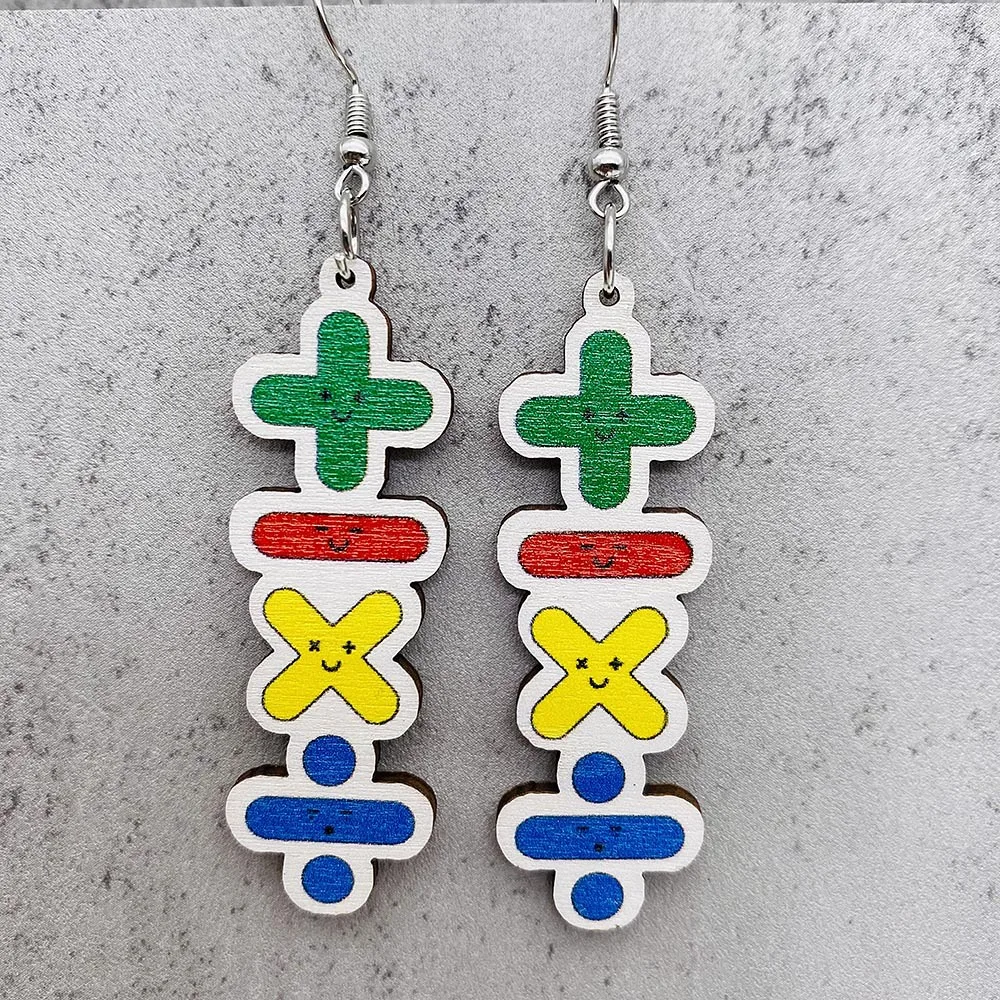 カラフル 樹脂 アクリル 教師 学生 ダングルイヤリング かわいいレインボーイヤリング レディース ガールズ 新学期 卒業 読書 イベント 先生へのギフトジュエリ カラフル 樹脂 アクリル 教師 学生 ダングルイヤリング かわいい