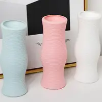 Fashion Nordic Vase Solid Color Flower Vase Non-slip Base Decorative Nordic Style Modern Desktop Flower Container 1