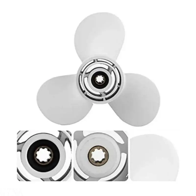G7NA 3-Blatt-Außenbordpropeller, geeignet für 9,9-PS-, 15-PS- und 20-PS-Motoren 683-W4592-02-EL, Aluminiumkonstruktionen – Detail 1