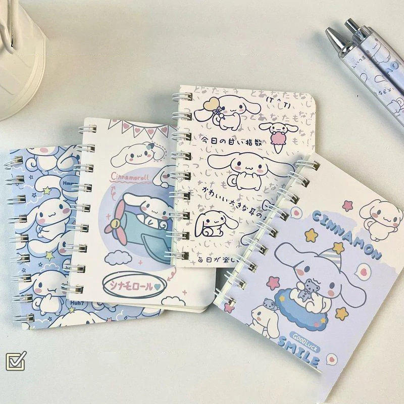 

New Kawaii Miniso Cinnamoroll A7 Pocket Books Mini Notebooks Notepad Cute Printing Portable Books for Students Birthday Gifts