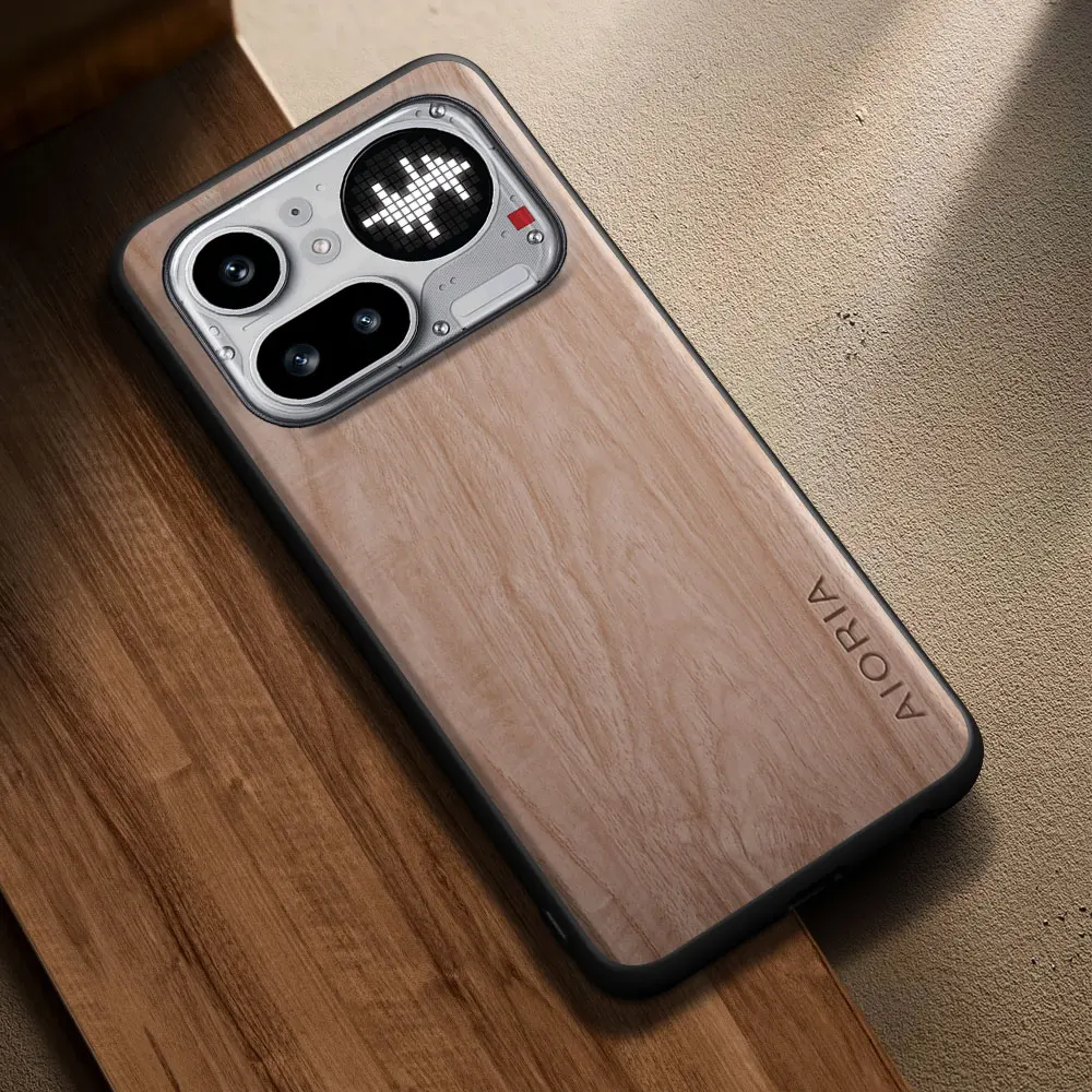 Stylish Wooden Pattern PU Leather Cover