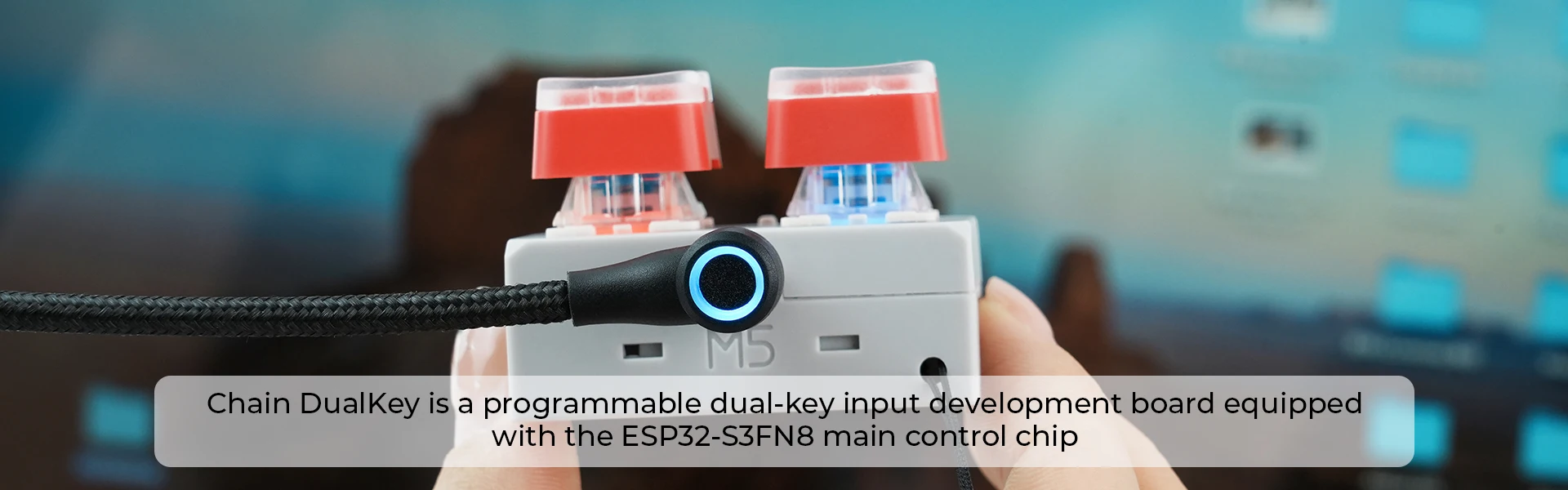 Official Chain Dual Key with ESP32-S3