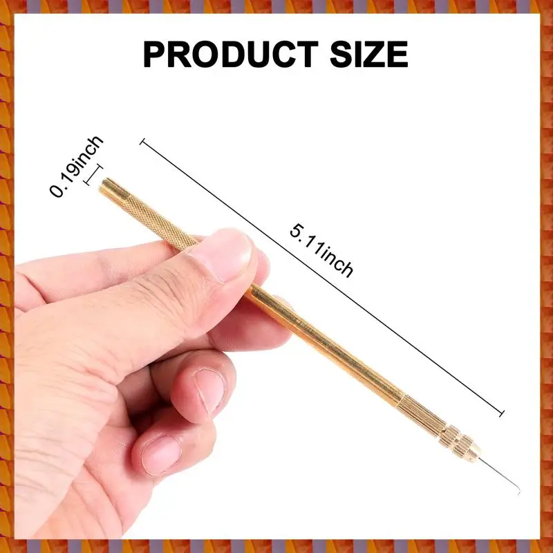 DIDI Wig Crochet 5Pcs Ventilating Needles +1 Brass Holder For Lace Wig Needle Hairpiece Knotting Hook Sets Beaded Hook