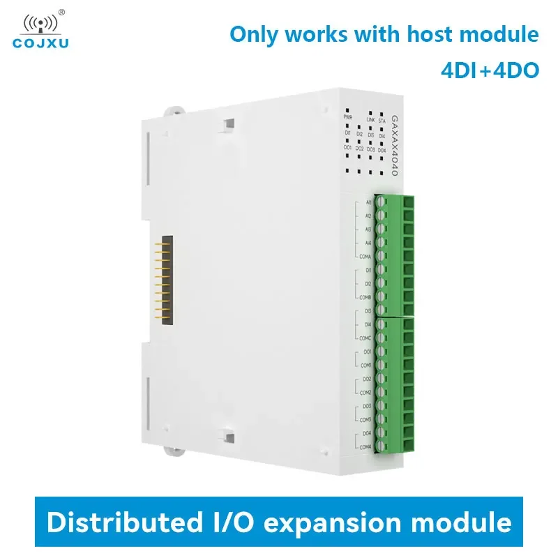 

4DI + 4DO RJ45 RS485 аналоговый коммутатор сбора распределенный дистанционный модуль расширения IO COJXU GAXAX4040 PNP NPN Быстрое расширение