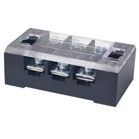 1PCS TB2503 Dual Row Thick Copper Screw Terminal Block Flame Retardant Grounding Strip Wire Connector Durable 600V 25A 5