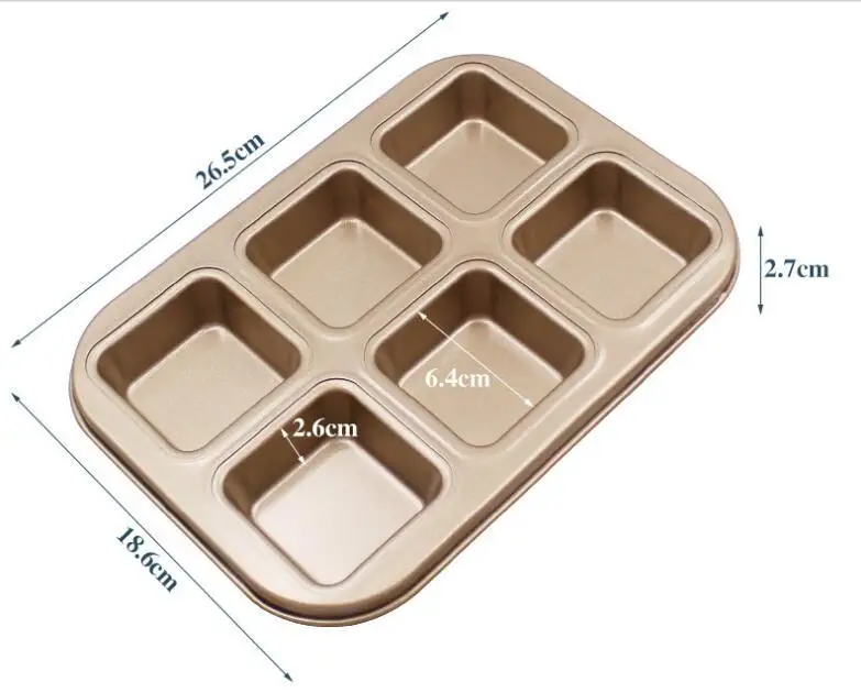 12 Cups Cake Mold Square Mini Bread Burger Muffin Non-Stick Cupcake Mold For Household Baking Pan Oven Trays Cake Tools cake mold cake making tools cake baking tools