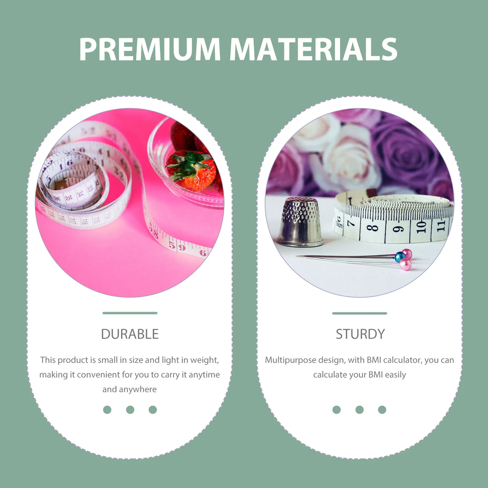 휴대용 개폐식 측정 테이프 Bmi 계산기 허리 신체 측정 테이프 이중 단위 소형 경량 피트니스 도구