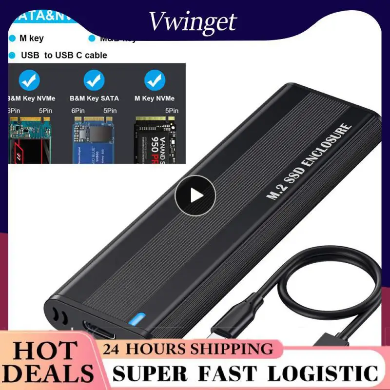 Custodia Ssd M2 Da 10Gbps Nvme Sata Dual Protocol M.2 A Usb Type C 3.1 Adattatore Ssd Per Nvme Pcie Ngff Sata Ssd Disk Box M.2 Ssd Case