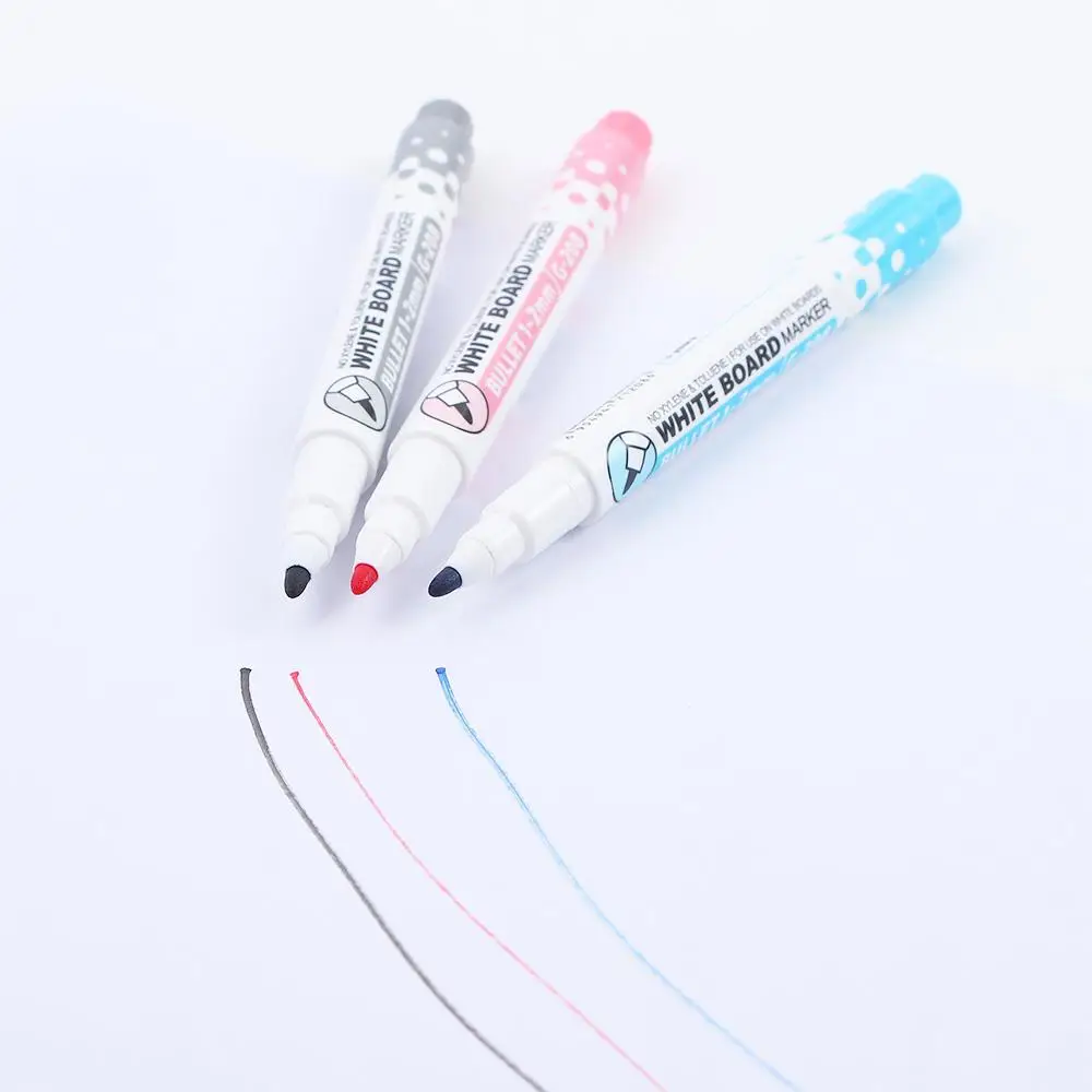 8 색 1PC 지우개 캡 안전 잉크 보드 마커 지울 수있는 어린이 드로잉 펜 화이트 보드 펜 마커 낙서 펜