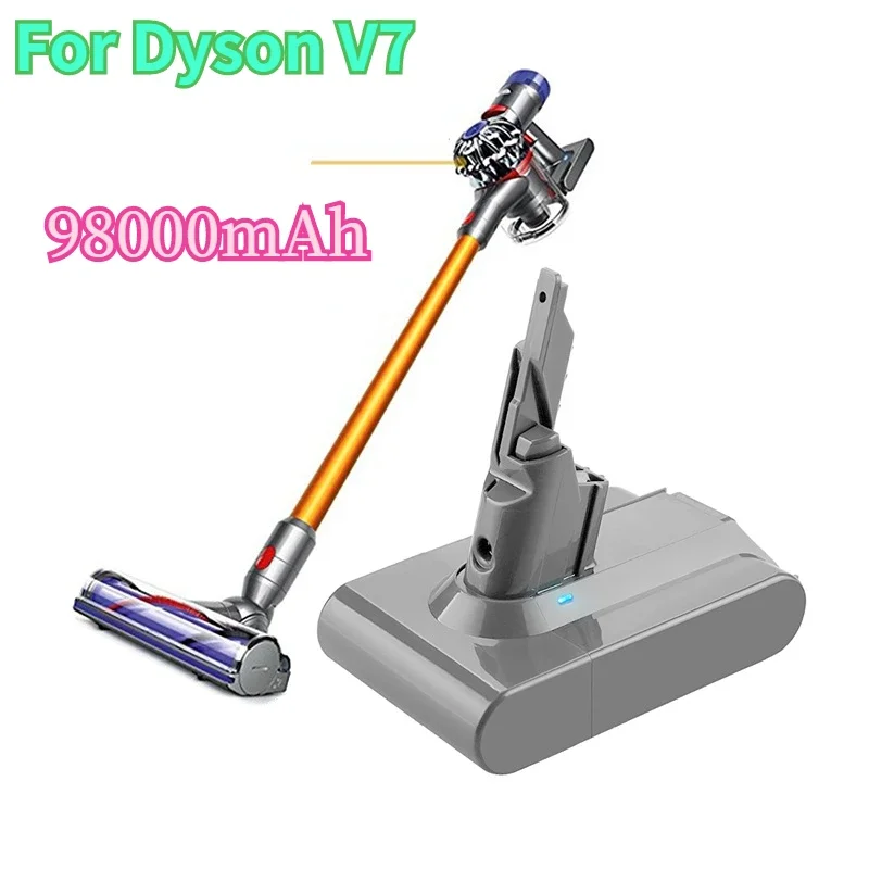 2022 Nuova Batteria Dyson V7 21.6 V 98000Mah Batteria Li-Lon Per Batteria Dyson V7 Tier Pro Sostituzione Aspirapolvere