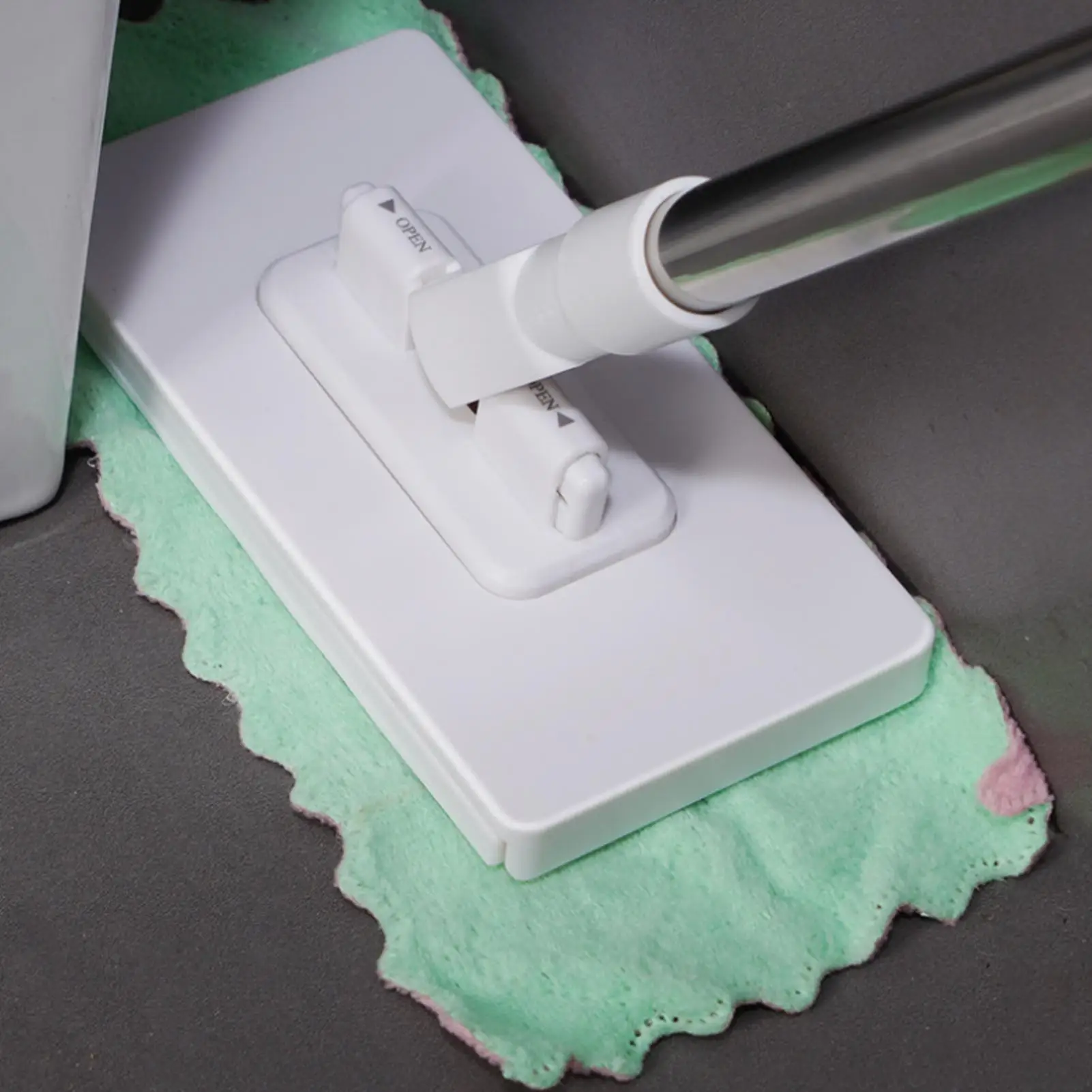 Hands-Free Cleaning Mop For Window Floor Dust Remover Automatic Face Towel Mop With 4 Reusable Cloths Household Cleaner Supplies_voghion.com