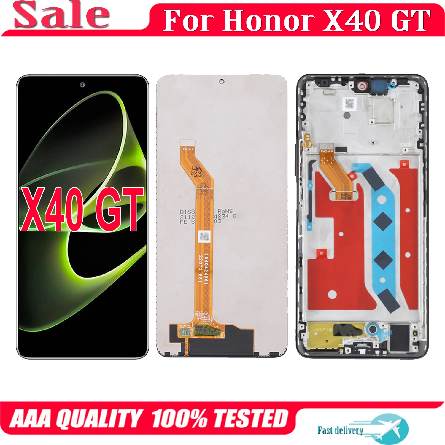

Оригинальный ЖК-дисплей для Huawei Honor X40 GT, дисплей с сенсорным экраном и дигитайзером в сборе для Honor X40GT, сменный ЖК-дисплей