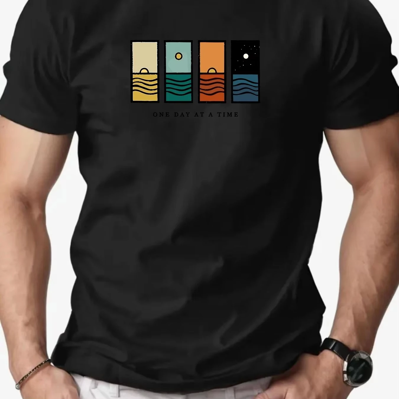 Street Fashion Trend Marke Klassisches Logo Kompass-Zeiger Casual T-Shirt Luxusmarke Herren- und Damen-Oberteil – Detail 2