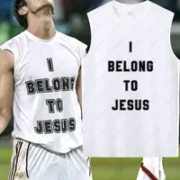 J'appartiens à jésus hommes gilet coton T-Shirt été mode décontracté sans manches gilet culturel T-Shirt hommes vêtements hauts 1