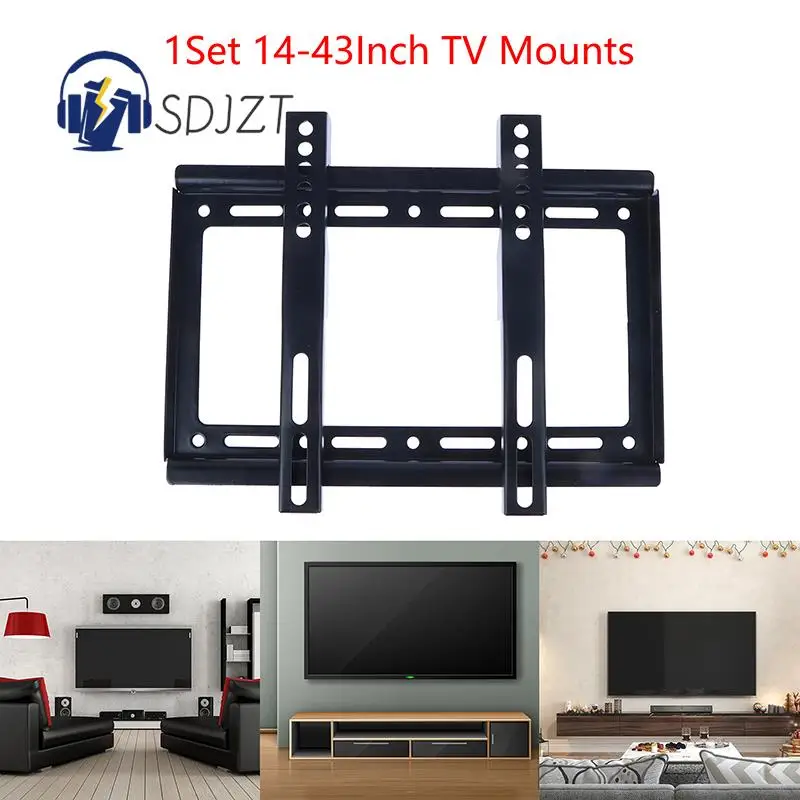 1443InchTVMountsLCDLEDMonitorWallMountBracketFixedFlatPanelTVFrameThickness.jpg